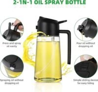 2-in-1 Glass Oil Dispenser & Spray Bottle - Image 2