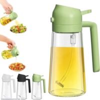 2-in-1 Glass Oil Dispenser & Spray Bottle - Image 3